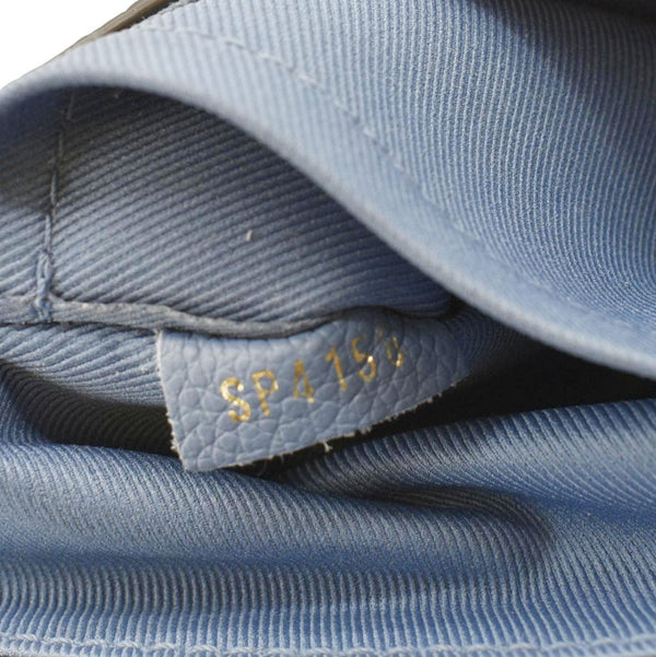 LOUIS VUITTON Blanche BB Monogram Empreinte Leather Shoulder Bag Blue