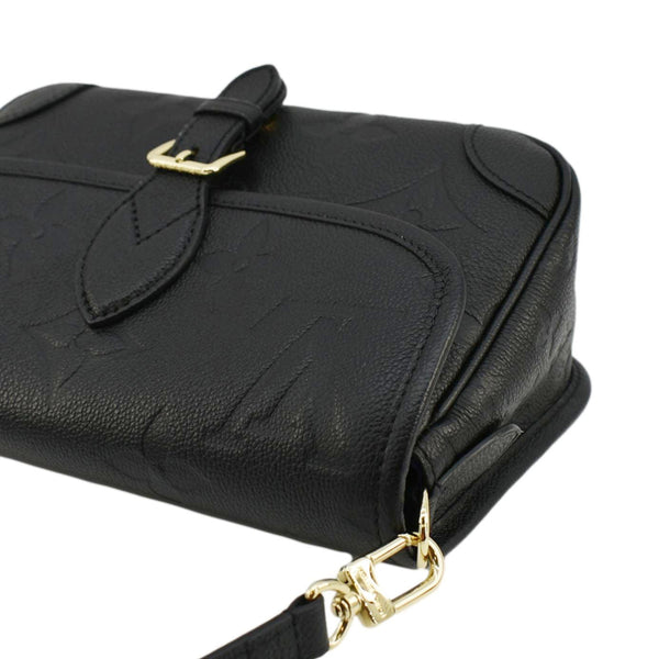 LOUIS VUITTON Diane Empreinte Leather Shoulder Bag Black