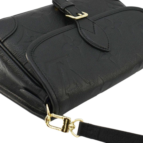 LOUIS VUITTON Diane Empreinte Leather Shoulder Bag Black