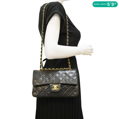 CHANEL Vintage Classic Double Flap Medium Quilted Leather dummy look