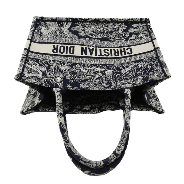 CHRISTIAN DIOR Book Medium Toile De Jouy Reverse Embroidery Tote Blue