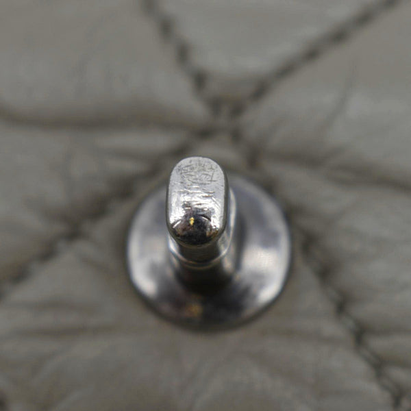 CHANEL In The Mix Flap Quilted Leather Shoulder Bag Grey