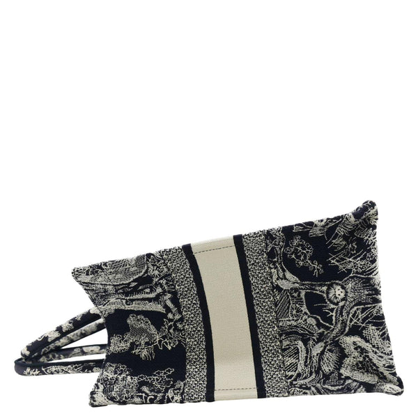 CHRISTIAN DIOR Book Medium Toile De Jouy Reverse Embroidery Tote Blue