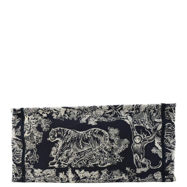 CHRISTIAN DIOR Book Medium Toile De Jouy Reverse Embroidery Tote Blue