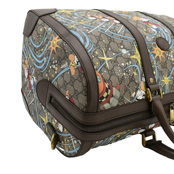 GUCCI Disney x Donald Duck GG Supreme Canvas Duffle Travel Bag Beige 648085