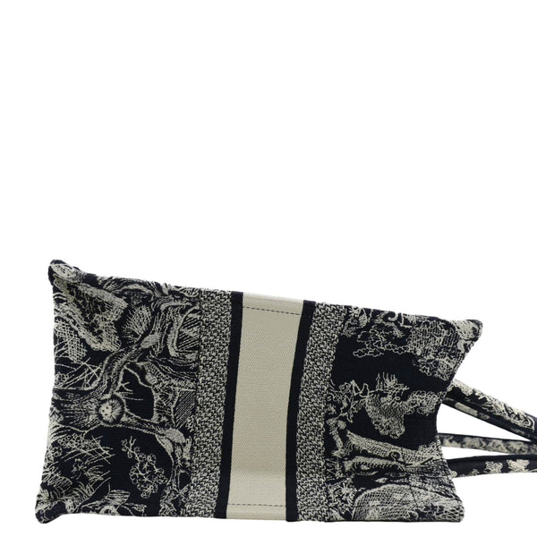 CHRISTIAN DIOR Book Medium Toile De Jouy Reverse Embroidery Tote Blue