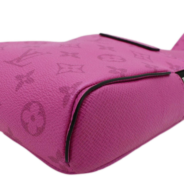 LOUIS VUITTON Outdoor Slingbag Monogram Taigarama Leather Crossbody Bag Fuchsia