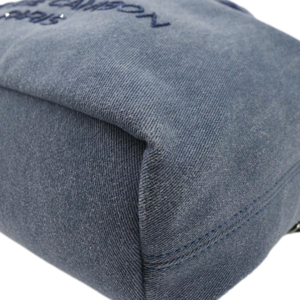 CHANEL Deauville Large Denim Backpack Blue
