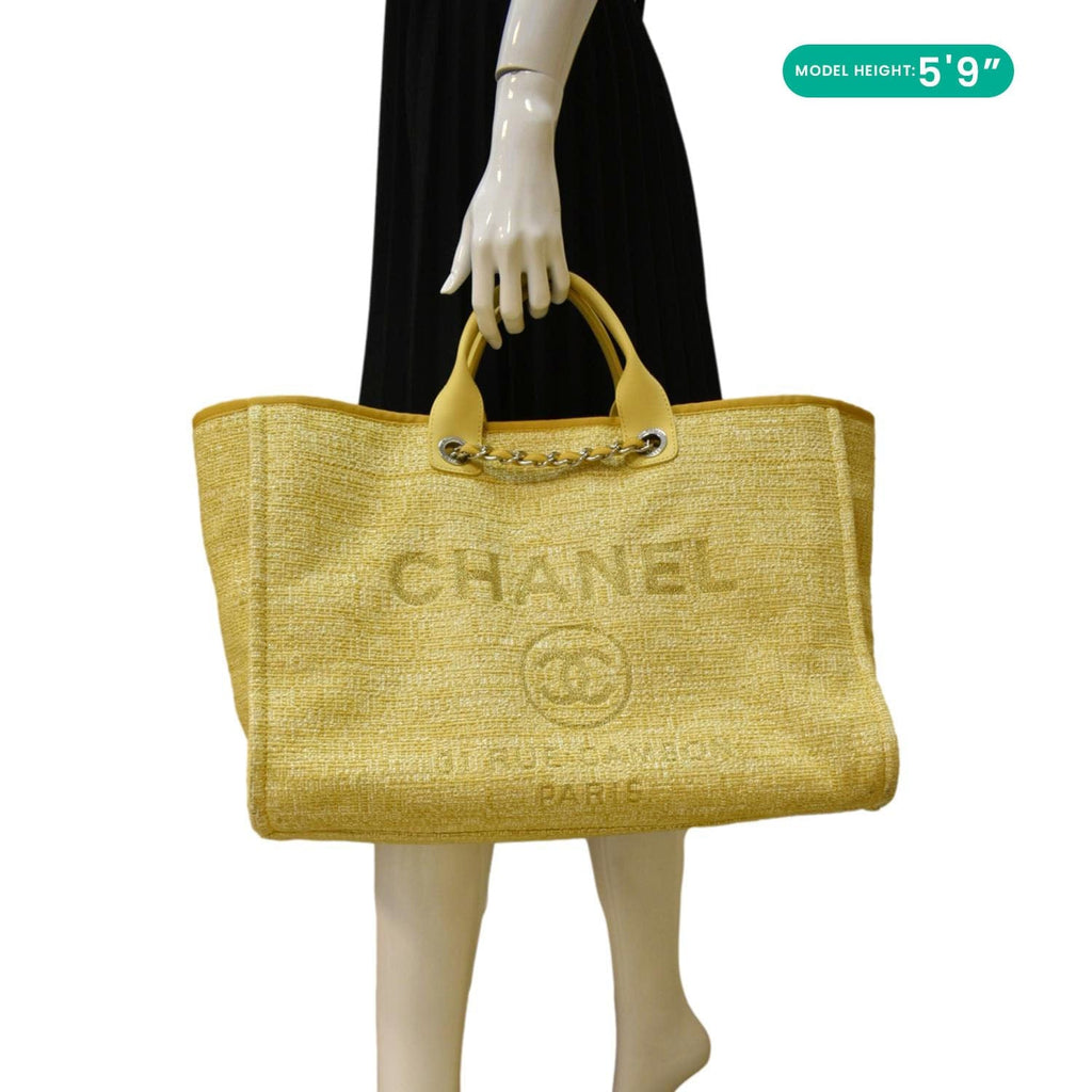 CC Deauville Tweed Bag Red Leather Silver Hardware 11 main image 0