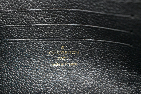 LOUIS VUITTON Ivy Empreinte Leather Wallet On Chain Shoulder Bag Black