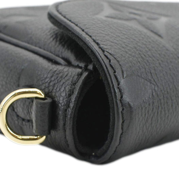 LOUIS VUITTON Ivy Empreinte Leather Wallet On Chain Shoulder Bag Black