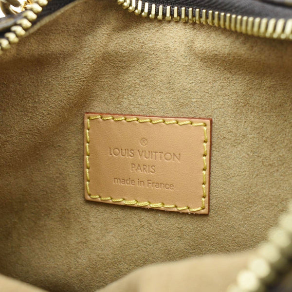 LOUIS VUITTON Loop Half Moon Monogram Canvas Shoulder Bag Brown