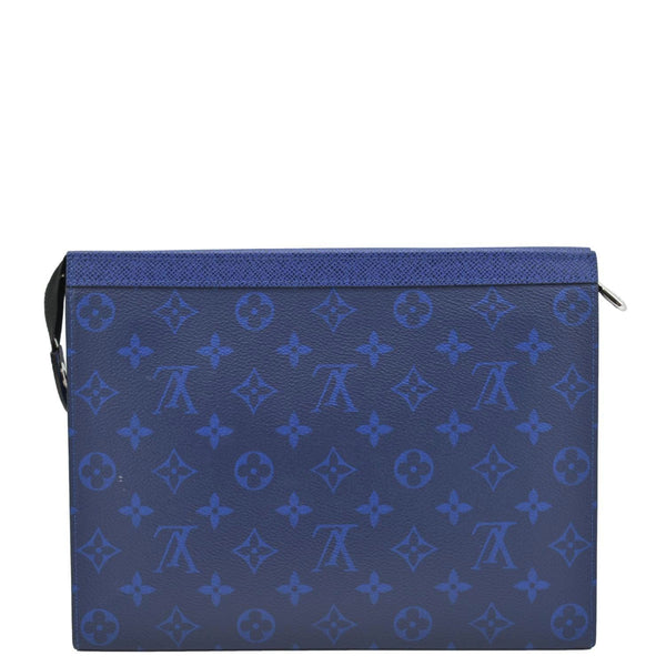 LOUIS VUITTON Voyage MM Taigarama Pochette Bag Blue