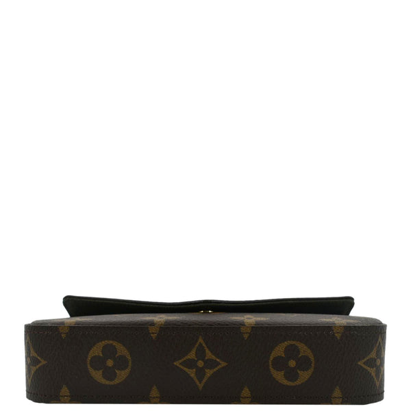LOUIS VUITTON Felicie Strap & Go Pochette Monogram Canvas Crossbody Bag Khaki Green