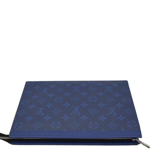 LOUIS VUITTON Voyage MM Taigarama Pochette Bag Blue