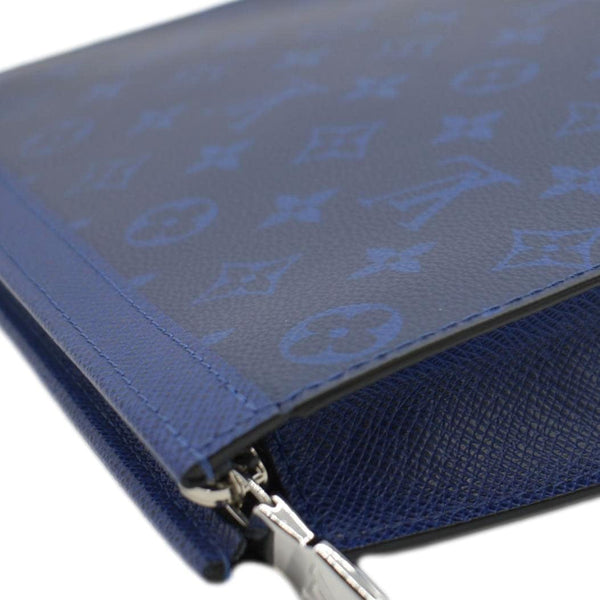 LOUIS VUITTON Voyage MM Taigarama Pochette Bag Blue