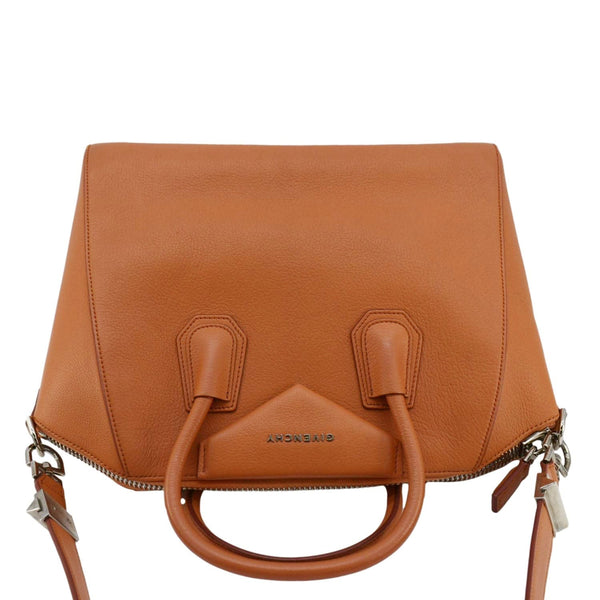GIVENCHY Antigona Leather Shoulder Bag Orange
