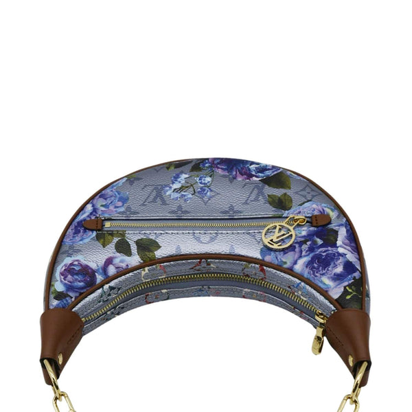 LOUIS VUITTON LV Garden Loop PM Metallic Monogram Satchel Bag Light Blue