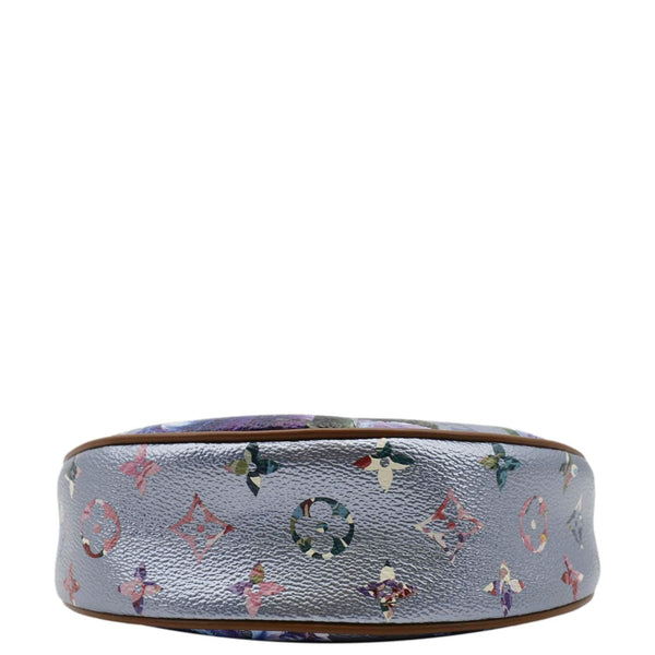 LOUIS VUITTON LV Garden Loop PM Metallic Monogram Satchel Bag Light Blue