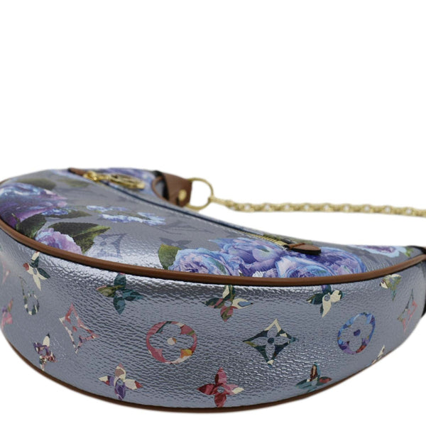 LOUIS VUITTON LV Garden Loop PM Metallic Monogram Satchel Bag Light Blue