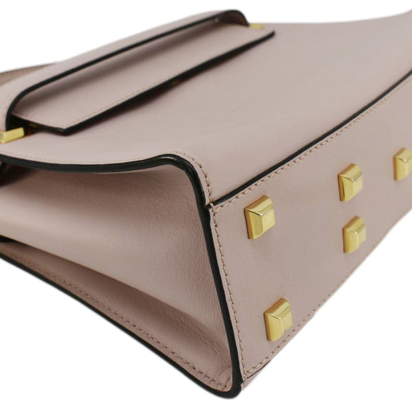 VALENTINO My Rockstud Frame Small Vitello Leather Shoulder Bag Light Pink