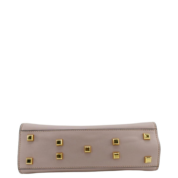VALENTINO My Rockstud Frame Small Vitello Leather Shoulder Bag Light Pink
