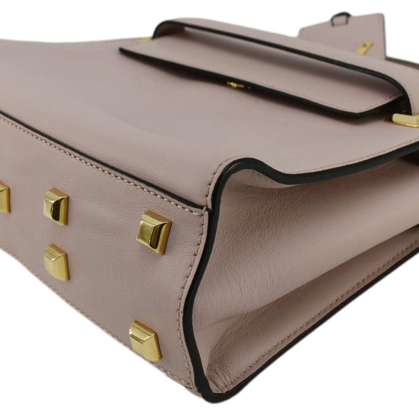 VALENTINO My Rockstud Frame Small Vitello Leather Shoulder Bag Light Pink