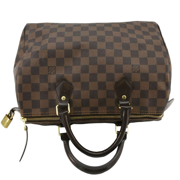 LOUIS VUITTON Speedy 30 Damier Ebene Satchel Bag Brown