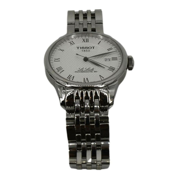 TISSOT Le Locle Powermatic 80 Date SS Watch Silver Dial 39MM