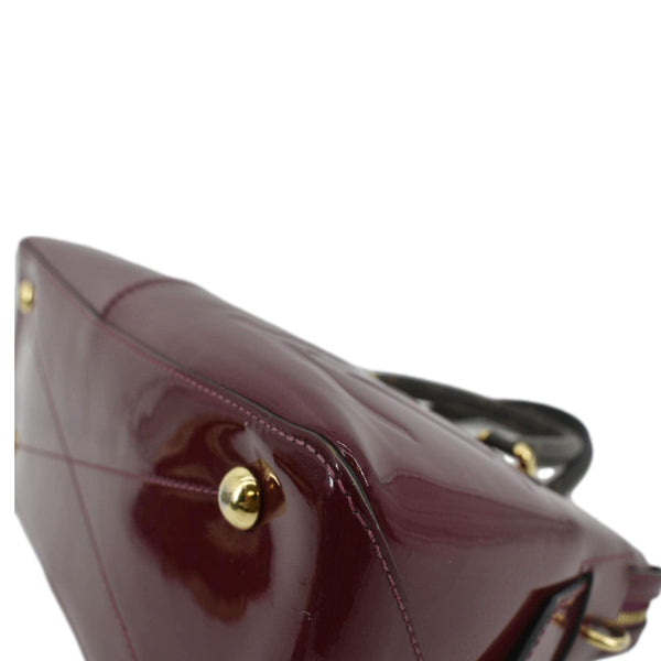LOUIS VUITTON Miroir Patent Leather Tote Shoulder Bag Burgundy