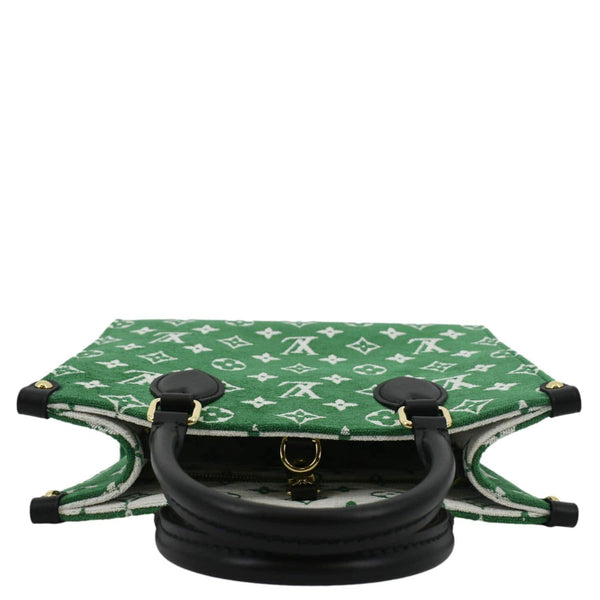 LOUIS VUITTON Onthego PM Monogram Velvet Tote Shoulder Bag Green