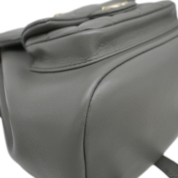 CHANEL Brown leather tote bag with gold studs