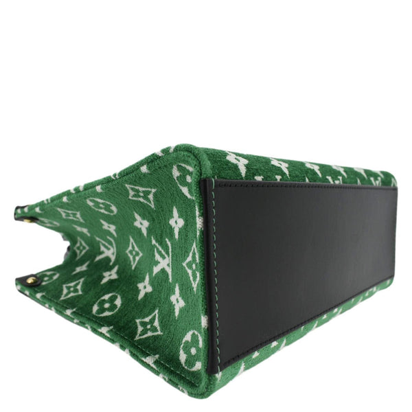 LOUIS VUITTON Onthego PM Monogram Velvet Tote Shoulder Bag Green