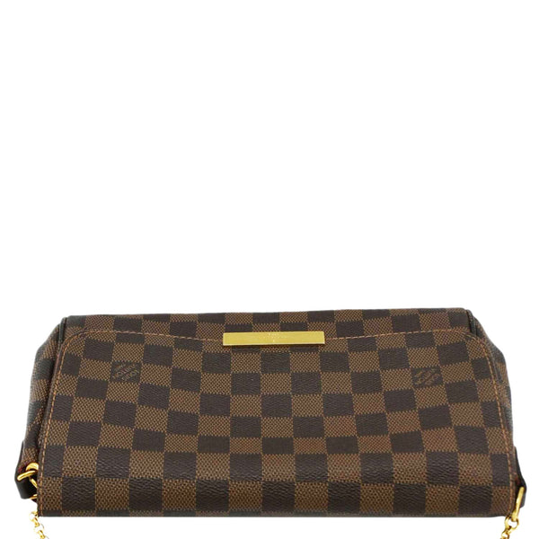 LOUIS VUITTON Favorite MM Damier Ebene Crossbody Bag Brown