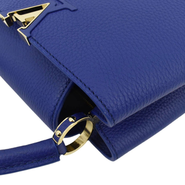 LOUIS VUITTON Capucines Taurillon Leather Shoulder Bag Blue