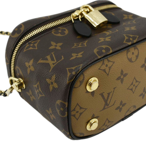 LOUIS VUITTON Vanity PM Monogram Reverse Canvas Crossbody Bag Brown