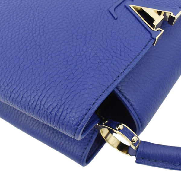 LOUIS VUITTON Capucines Taurillon Leather Shoulder Bag Blue