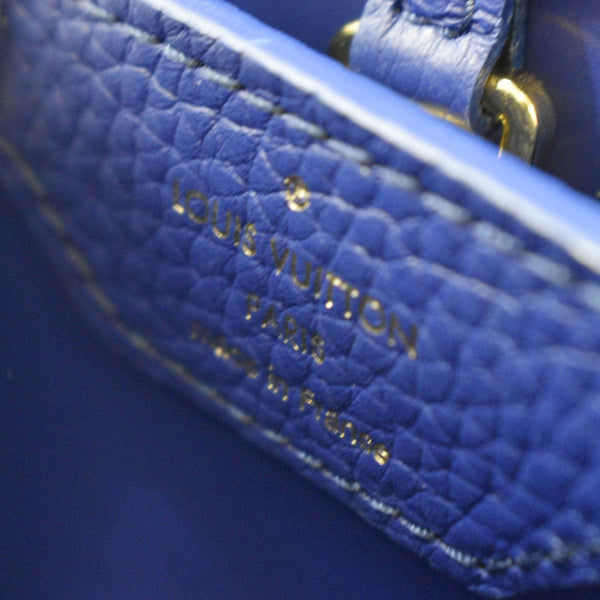 LOUIS VUITTON Capucines Taurillon Leather Shoulder Bag Blue