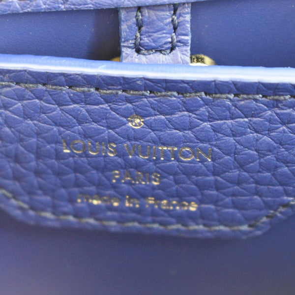 LOUIS VUITTON Capucines Taurillon Leather Shoulder Bag Blue