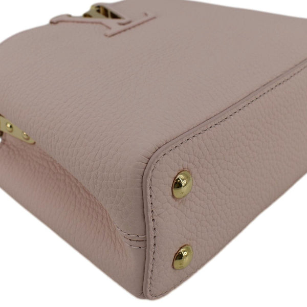 LOUIS VUITTON Capucines Mini Leather Satchel Bag Galet