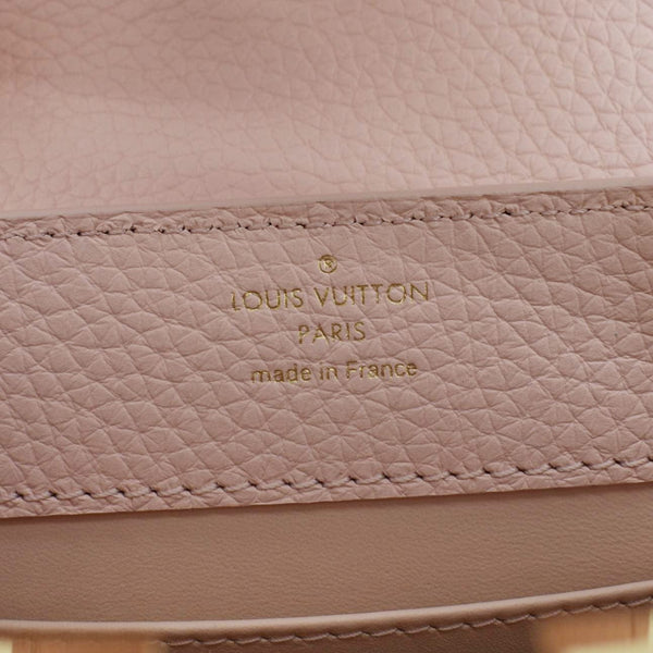 LOUIS VUITTON Capucines Mini Leather Satchel Bag Galet