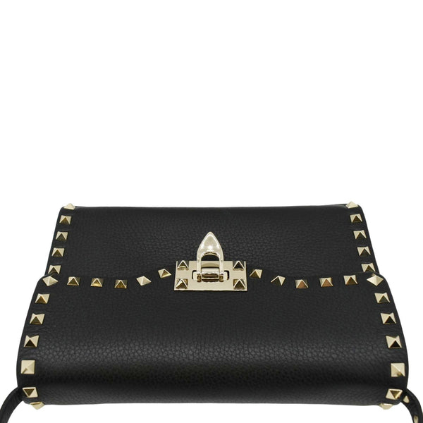 VALENTINO Rockstud Flip Lock Leather Shoulder top look