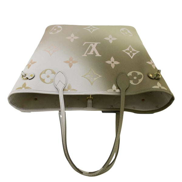 LOUIS VUITTON Neverfull MM Monogram Canvas Tote Sunset Khaki