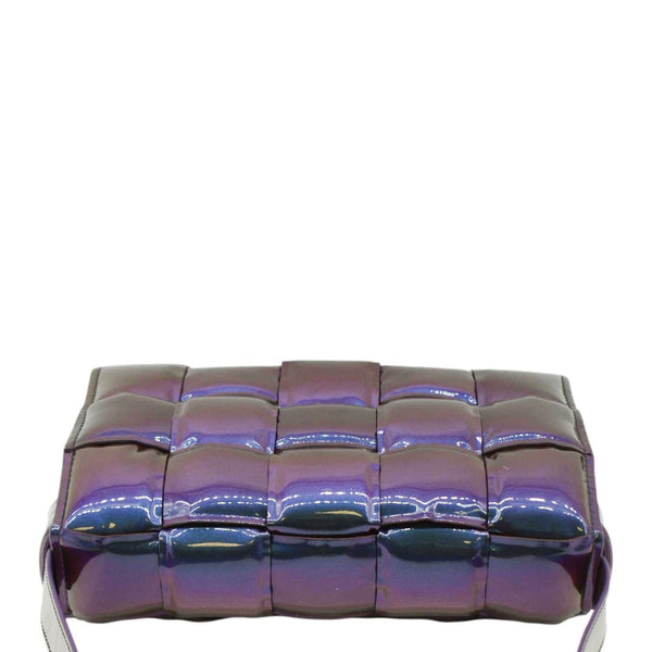 BOTTEGA VENETA Cassette Padded Crossbody Bag Holographic Purple