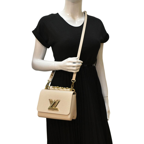 LOUIS VUITTON Twist PM Epi Leather Crossbody Bag Off White