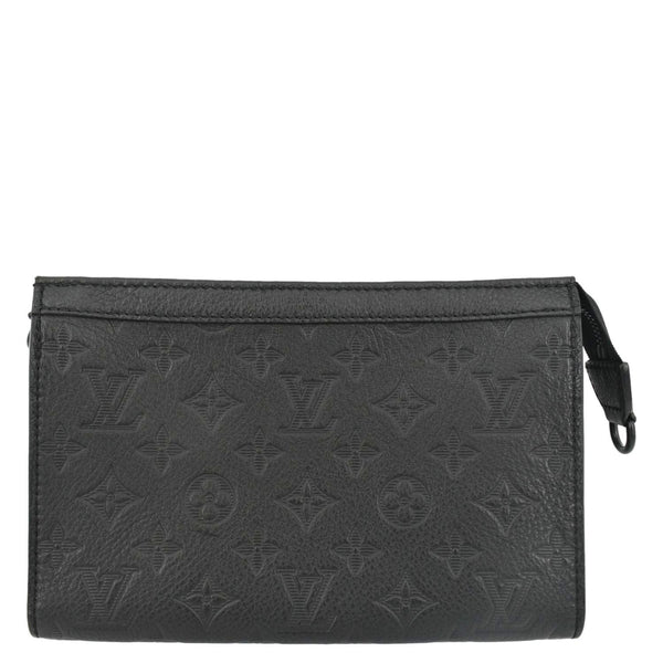 LOUIS VUITTON Gaston Wearable Monogram Shadow Leather Wallet Crossbody Bag Black