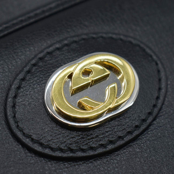 GUCCI Linea Marina Small Chain Leather Shoulder Bag Black 576421