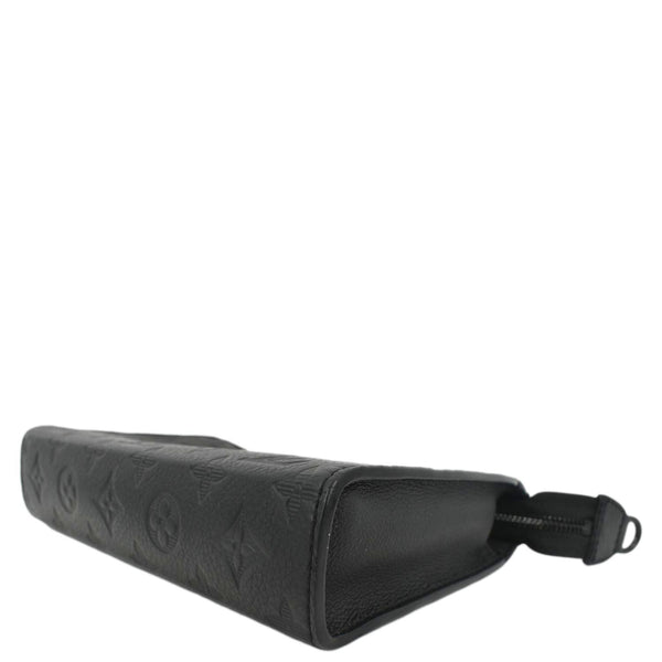 LOUIS VUITTON Gaston Wearable Monogram Shadow Leather Wallet Crossbody Bag Black