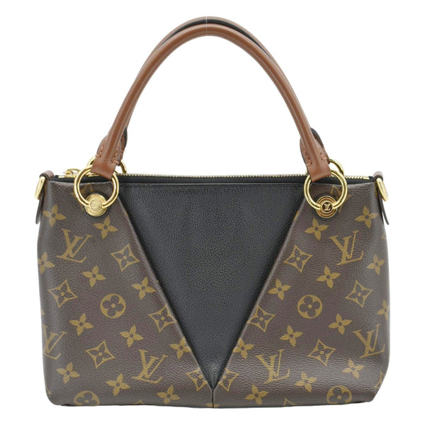LOUIS VUITTON V BB Monogram Canvas Tote Shoulder Bag Black