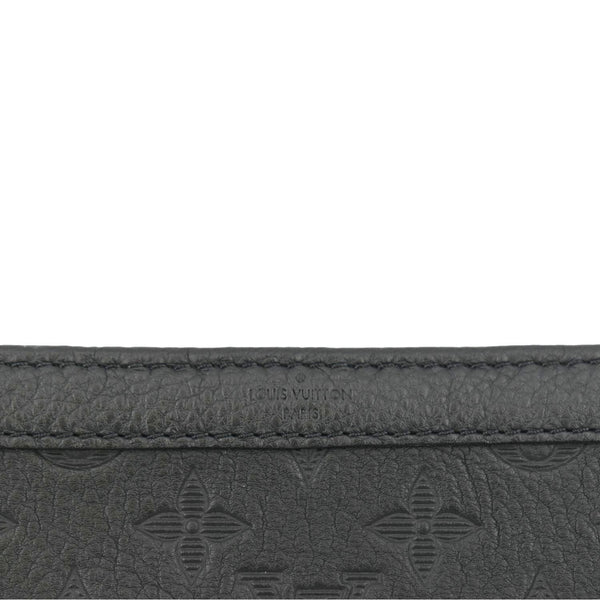 LOUIS VUITTON Gaston Wearable Monogram Shadow Leather Wallet Crossbody Bag Black